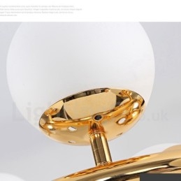 8 Lehký moderní současný lustr se skleněným stínidlem Light