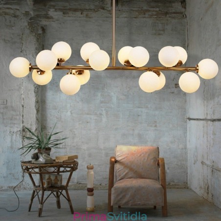 Moderní Contemporary 16 světelný lustr se skleněným stínidlem a lampou Moderní Contemporary 16 světelný lustr se skleněným stínidlem a lampou