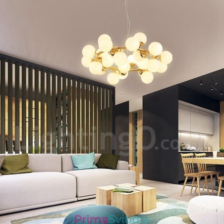 24 Lehký moderní současný lustr se skleněným stínidlem Light 24 Lehký moderní současný lustr se skleněným stínidlem Light