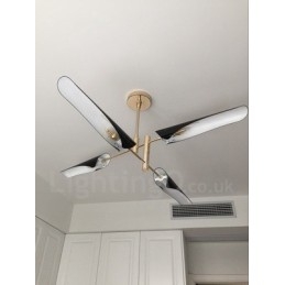 Dvoupatrový moderní současný 4 světelný lustr