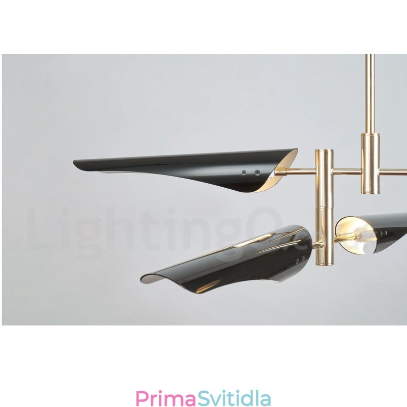 Dvoupatrový moderní současný 4 světelný lustr