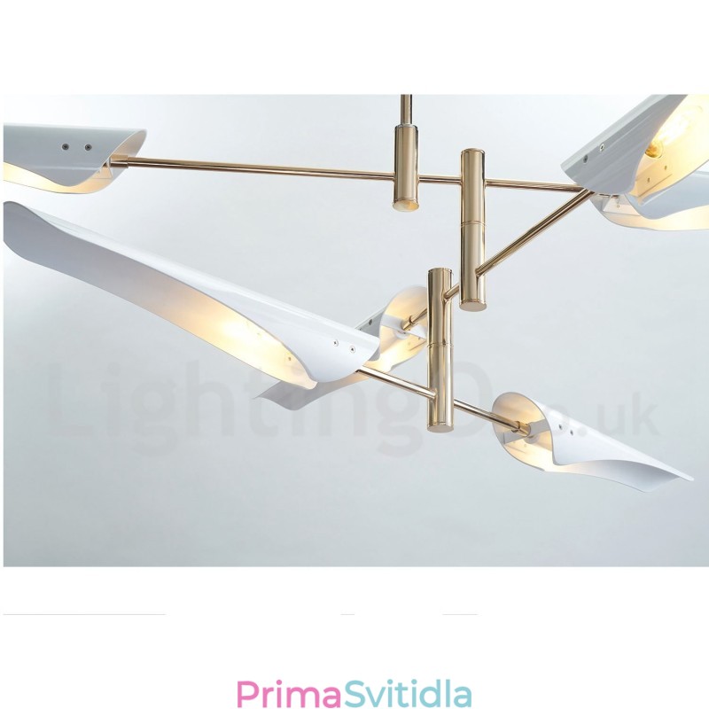 Dvoupatrový moderní současný 4 světelný lustr