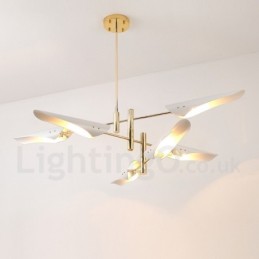 3patrový moderní současný 6 světelný lustr