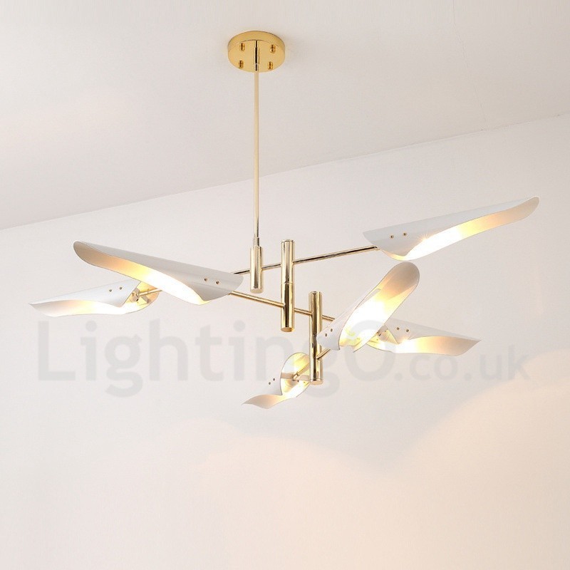 3patrový moderní současný 6 světelný lustr
