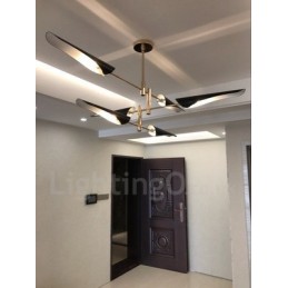3patrový moderní současný 6 světelný lustr
