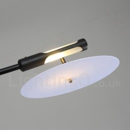 Černá 8 světlá moderní současná lustrová lampa