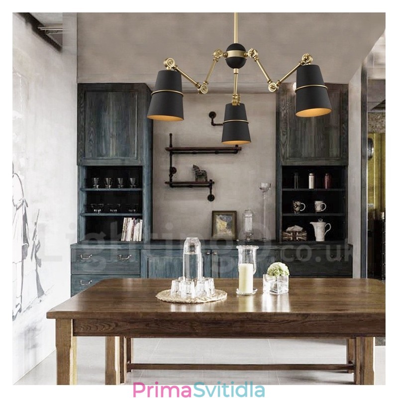 3 Lehká moderní současná lustrová lampa Light