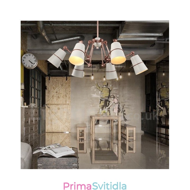 6 lustrové svítidlo se světlem v moderním současném stylu