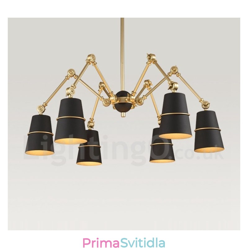 6 lustrové svítidlo se světlem v moderním současném stylu