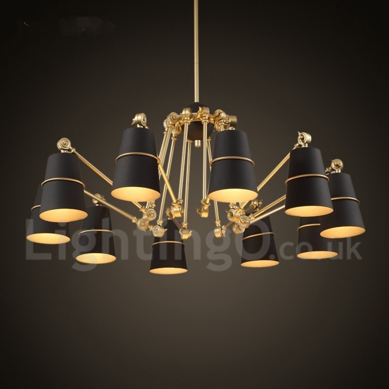10 světelná lustrová lampa se světlem v moderním současném stylu
