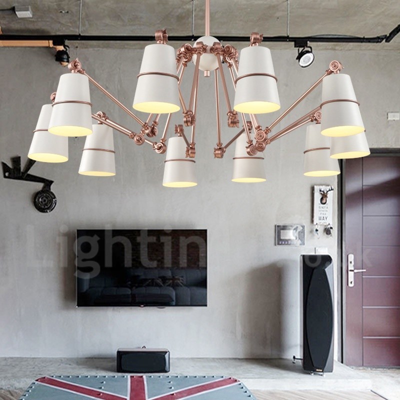 10 světelná lustrová lampa se světlem v moderním současném stylu