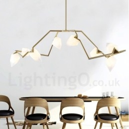 Moderní současná lustrová lampa s 8 světly