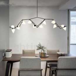 Moderní současná lustrová lampa s 8 světly