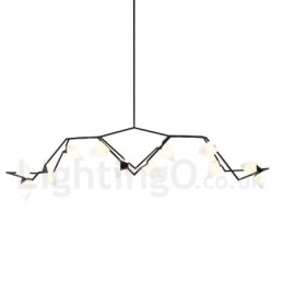 Moderní současná lustrová lampa s 8 světly