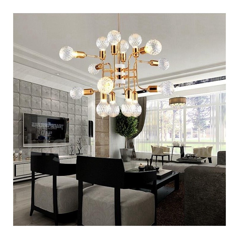 4patrová moderní současná 16 světelná lustrová lampa