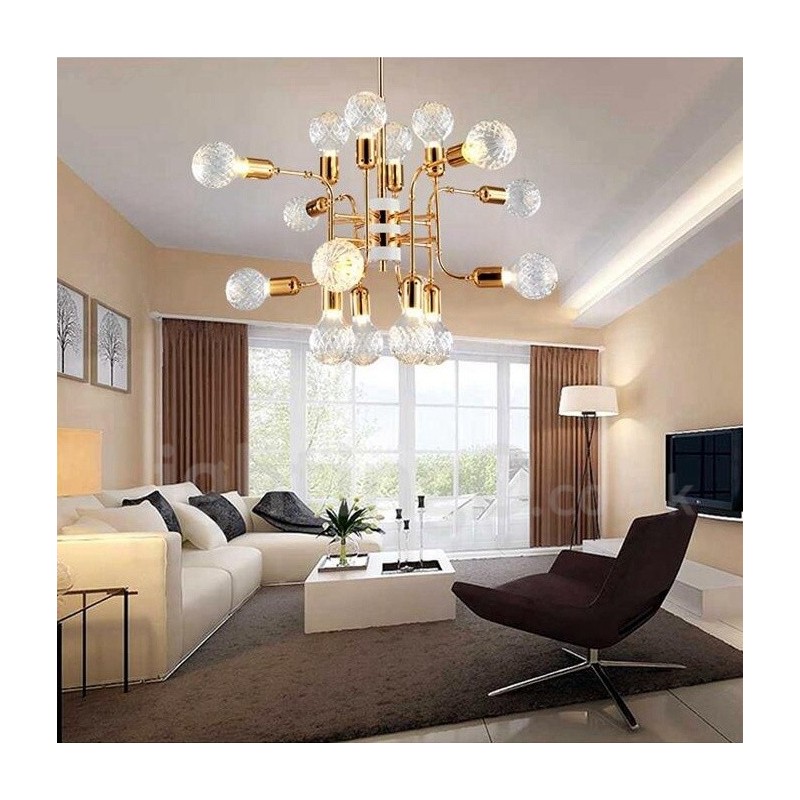 4patrová moderní současná 16 světelná lustrová lampa