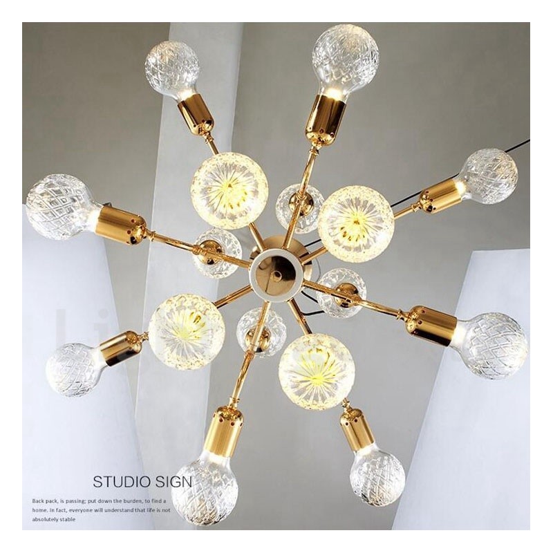 4patrová moderní současná 16 světelná lustrová lampa