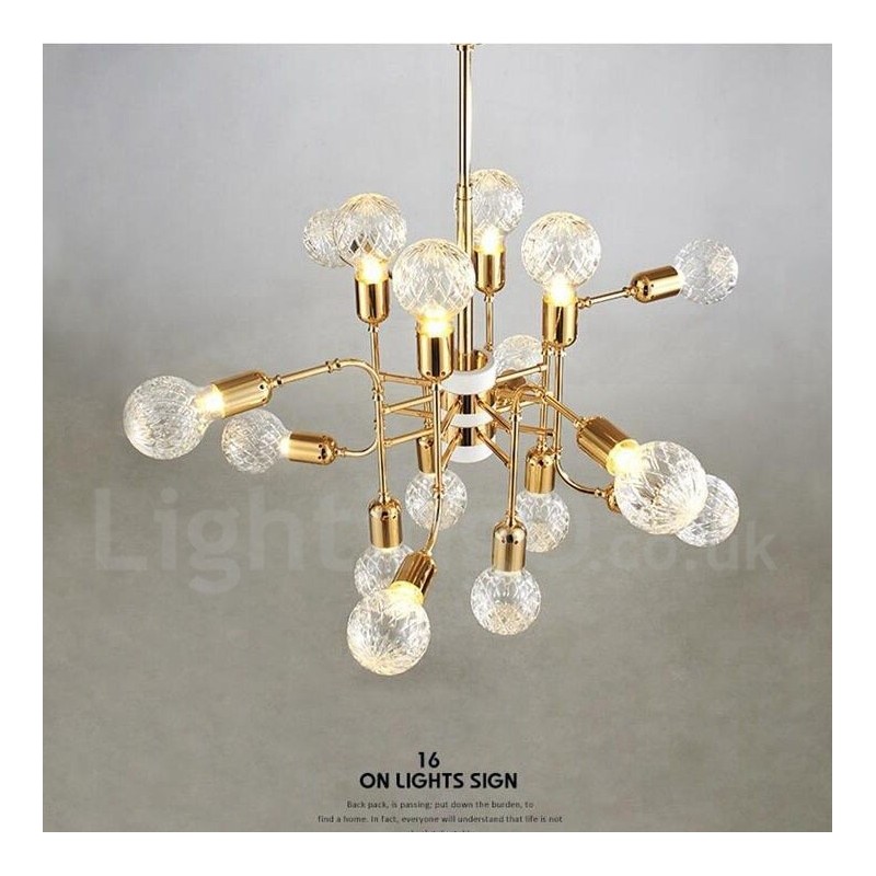 4patrová moderní současná 16 světelná lustrová lampa