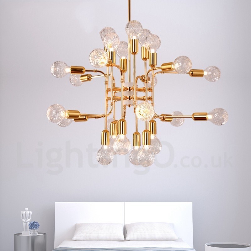 4patrová moderní současná 16 světelná lustrová lampa