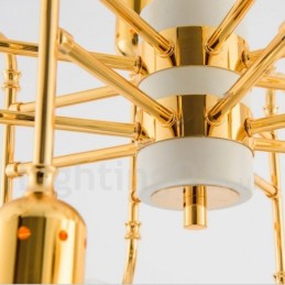 4patrová moderní současná 16 světelná lustrová lampa