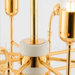 4patrová moderní současná 16 světelná lustrová lampa