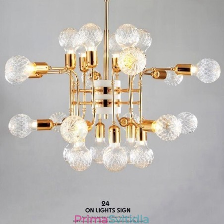 4patrová moderní současná lustrová lampa s 24 světly 4patrová moderní současná lustrová lampa s 24 světly