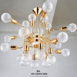 4patrová moderní současná lustrová lampa s 24 světly