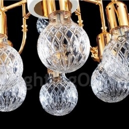 4patrová moderní současná lustrová lampa s 24 světly