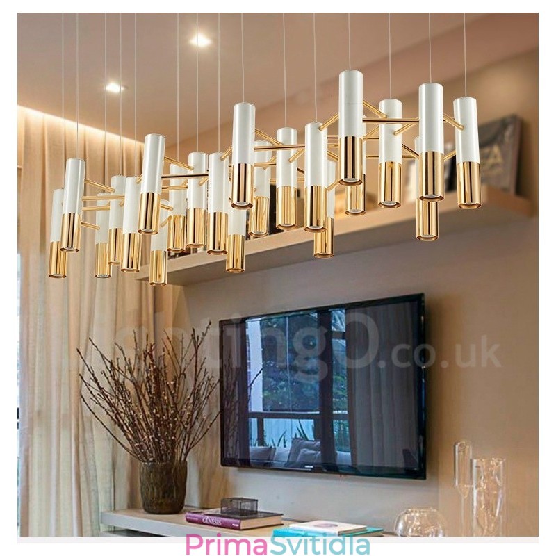 Moderní současná lustrová jednovrstvá lampa s 22 světly
