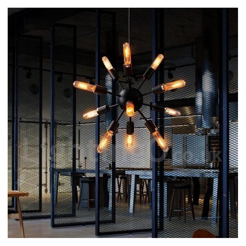 12 Light Retro Vintage Sputnik Lustr