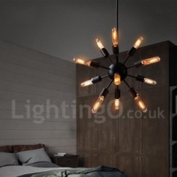 12 Light Retro Vintage Sputnik Lustr