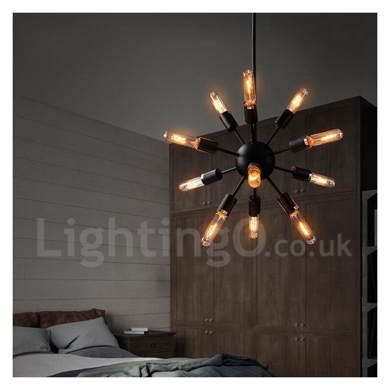 12 Light Retro Vintage Sputnik Lustr