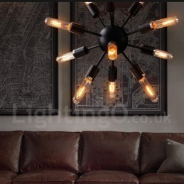 12 Light Retro Vintage Sputnik Lustr