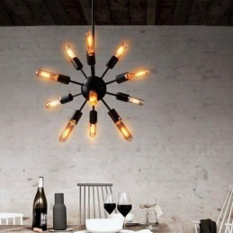 12 Light Retro Vintage Sputnik Lustr
