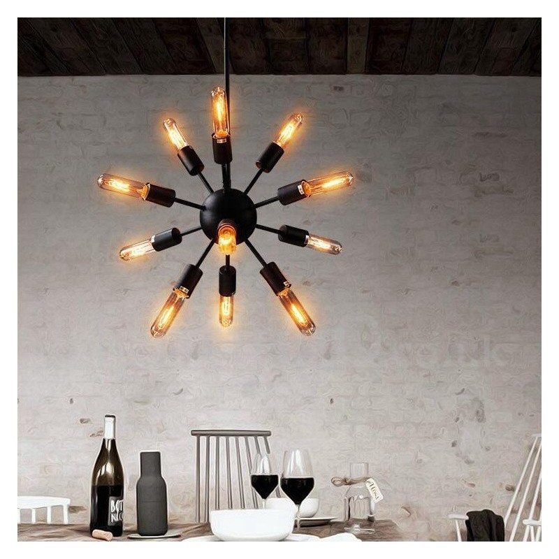 12 Light Retro Vintage Sputnik Lustr