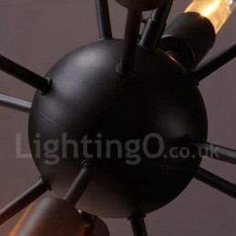 12 Light Retro Vintage Sputnik Lustr