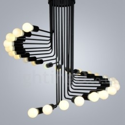 Černá 26 Light Retro Vintage Moderní Současná lustrová lampa Light