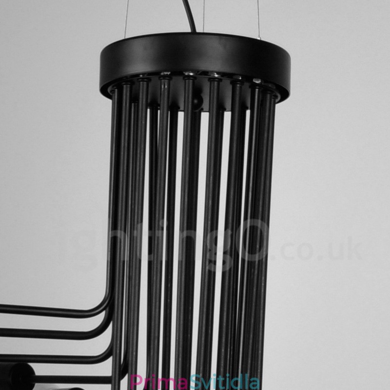 Černá 26 Light Retro Vintage Moderní Současná lustrová lampa Light