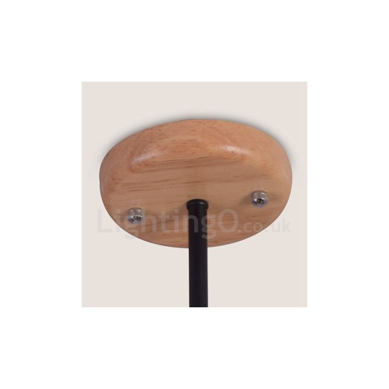 Dřevěná jednovrstvá lustrová lampa moderního současného stylu