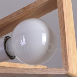 Dřevěná jednovrstvá lustrová lampa moderního současného stylu