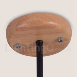 Dřevěná jednovrstvá lustrová lampa moderního současného stylu