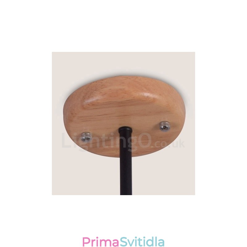 Dřevěná jednovrstvá lustrová lampa moderního současného stylu