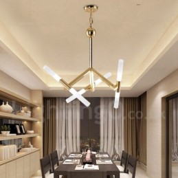 Moderní současná lustrová lampa 2 řady 6