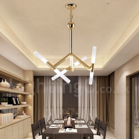 Moderní současná lustrová lampa 2 řady 6 Moderní současná lustrová lampa 2 řady 6