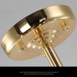 Moderní současná světlá zlatá lustrová lampa 2 řady 16