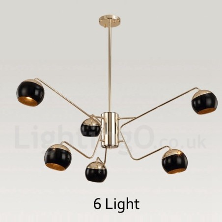 6 Lehká 2patrová moderní současná kovová lustrová lampa se skleněným stínidlem 6 Lehká 2patrová moderní současná kovová lustrová lampa se skleněným stínidlem