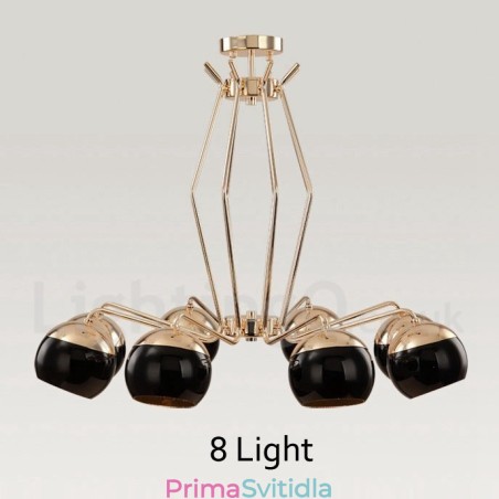 8 lehké jednopatrové moderní současná kovová lustrová lampa se skleněným stínidlem 8 lehké jednopatrové moderní současná kovová lustrová lampa se skleněným stínidlem