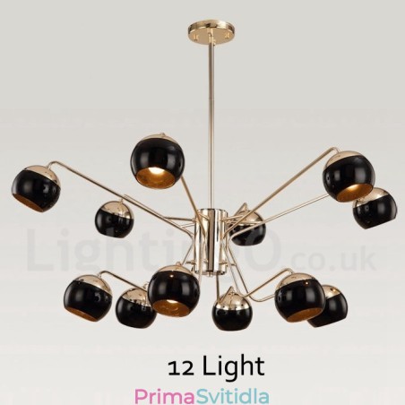 12 Lehká 2patrová moderní současná kovová lustrová lampa se skleněným stínidlem 12 Lehká 2patrová moderní současná kovová lustrová lampa se skleněným stínidlem