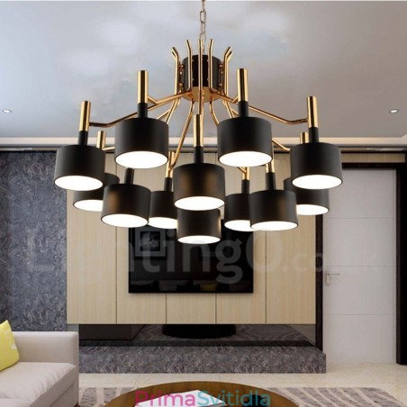 Moderní současná 12 světlá 2patrová lustrová lampa Moderní současná 12 světlá 2patrová lustrová lampa