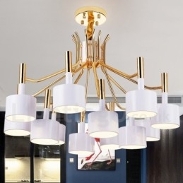 Moderní současná 12 světlá 2patrová lustrová lampa